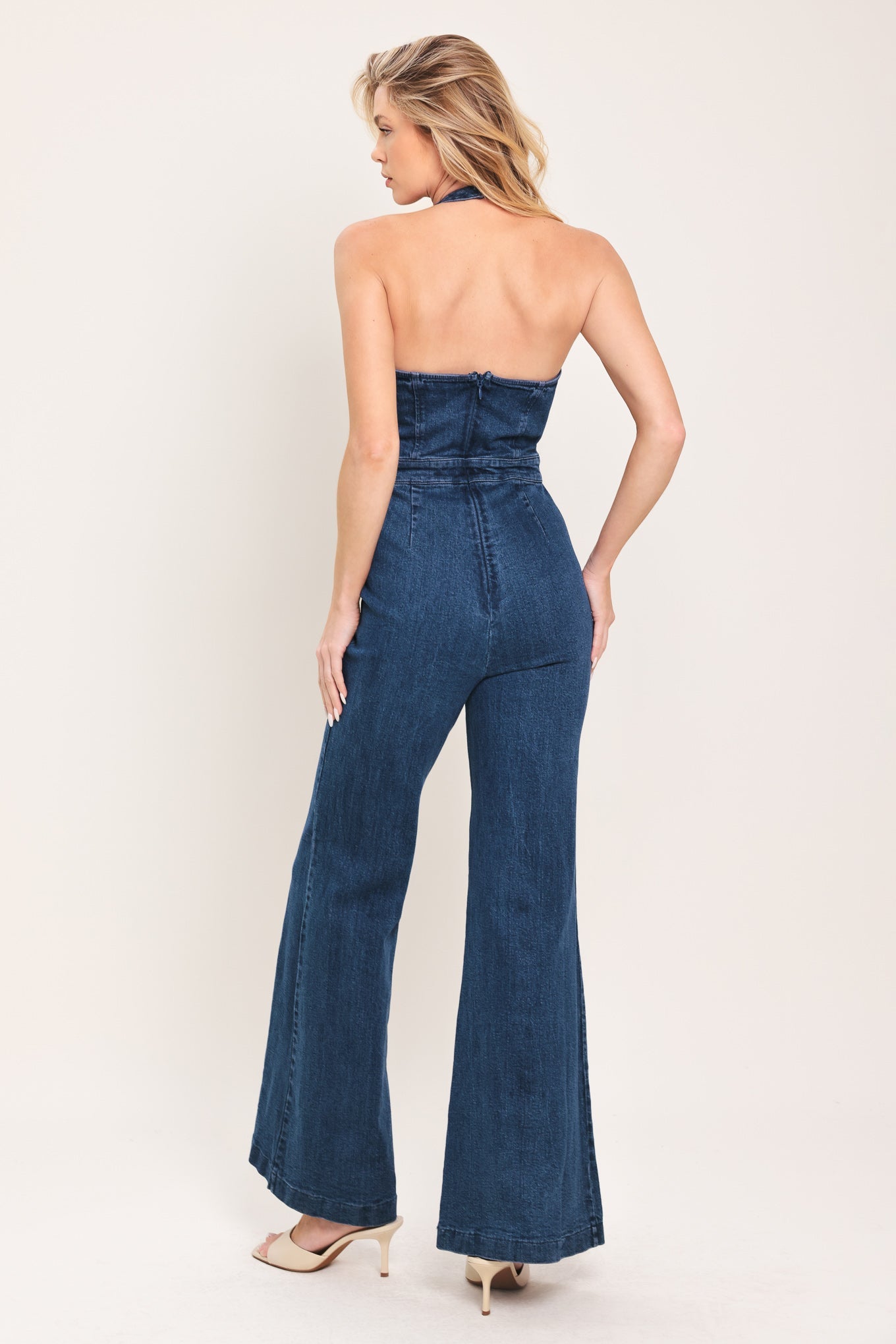 BLUE REVERIE DENIM JUMPSUIT by Flying Tomato at Shirley Shoppe