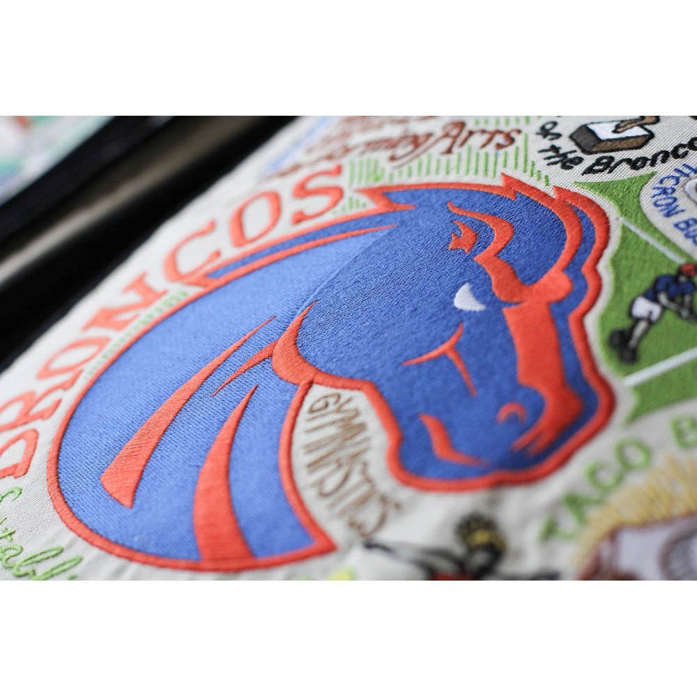 Boise State University Collegiate Embroidered Pillow by CatStudio by Quirks! at Shirley Shoppe