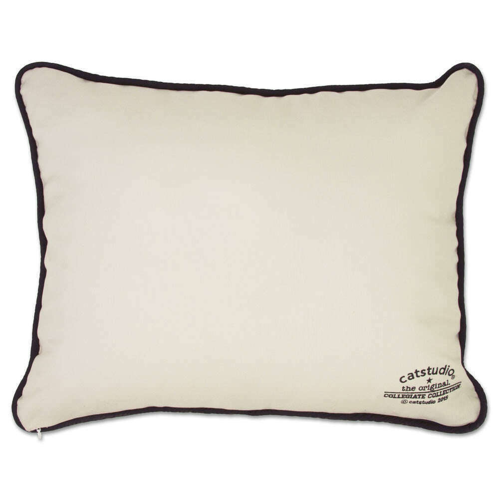 Boston University Collegiate Embroidered Pillow by CatStudio