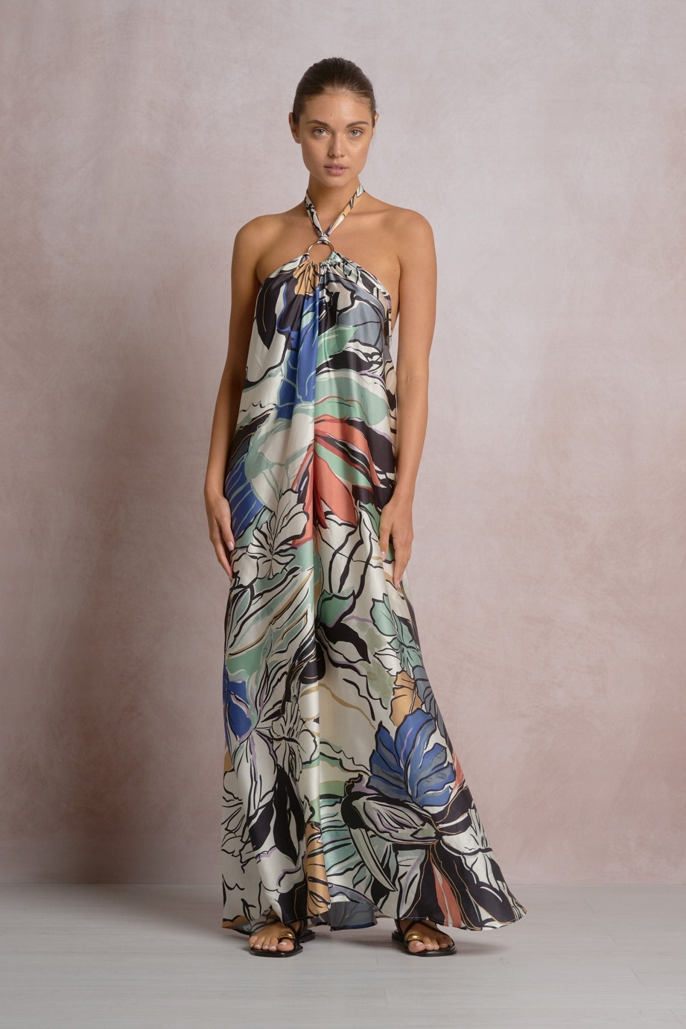 Botanical Halter Dress by Shop Elan at Shirley Shoppe