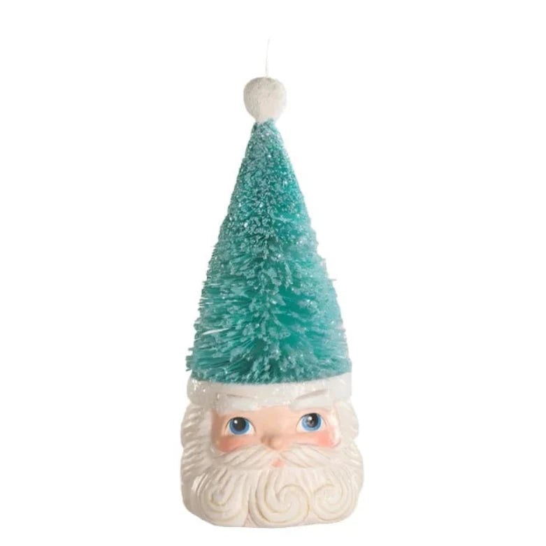 Bottle Brush Santa Blue Ornament by Bethany Lowe Designs
