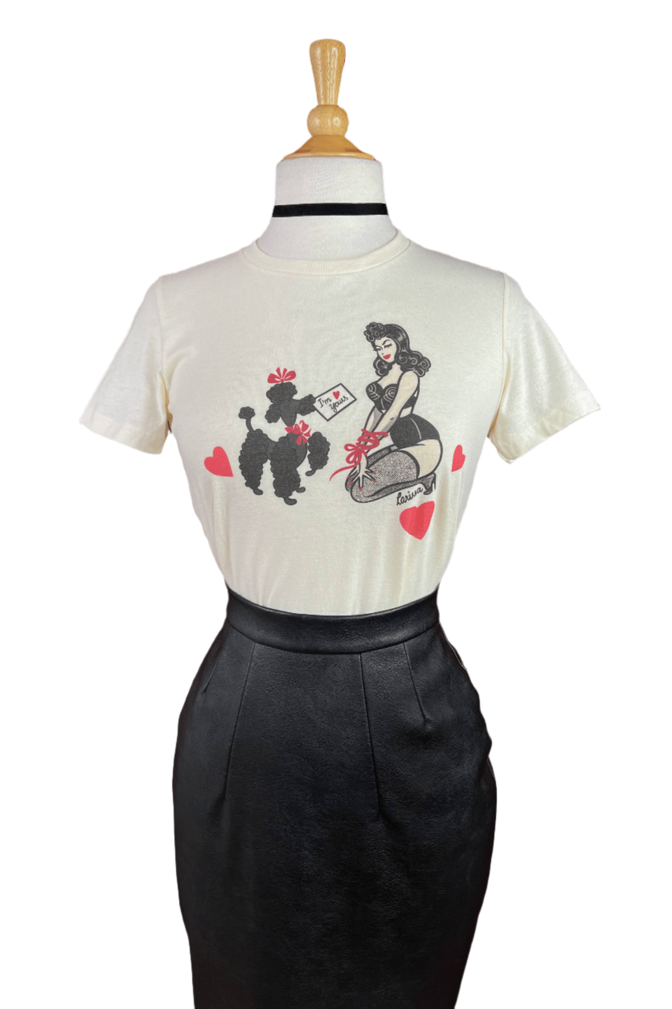 Bound To You Fitted Tee in Ivory LARGE by Quirks! at Shirley Shoppe