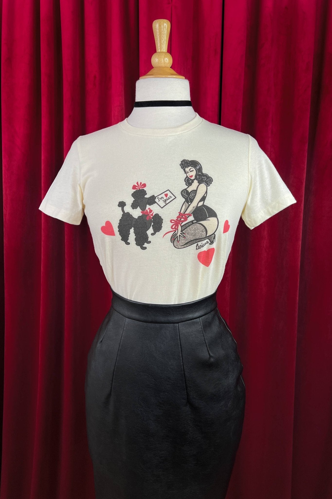 Bound To You Fitted Tee in Ivory LARGE by Quirks! at Shirley Shoppe