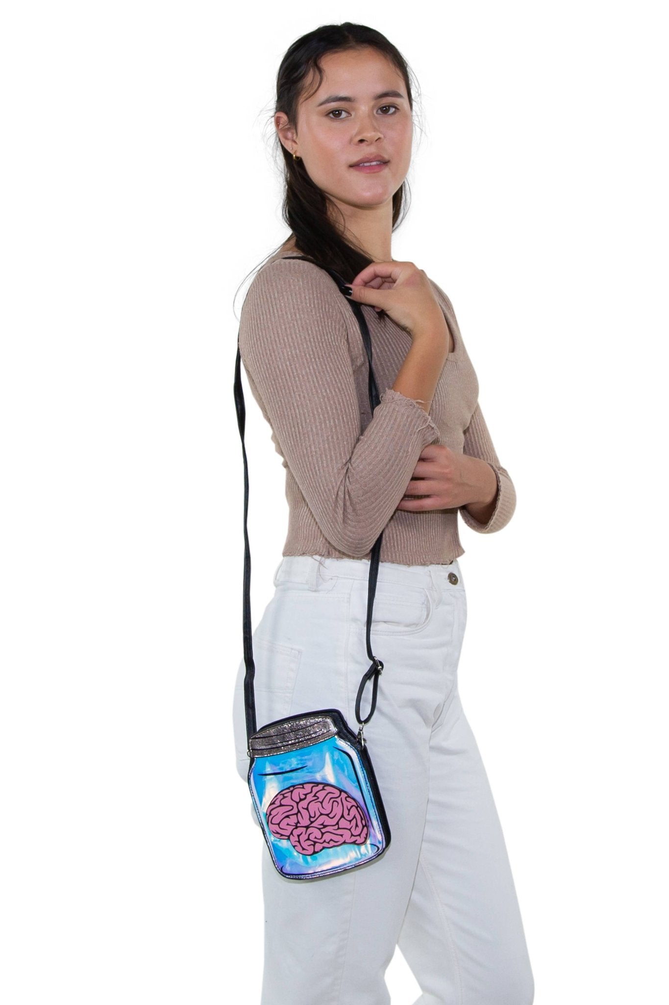 Brain in a Jar Crossbody Bag by Quirks! at Shirley Shoppe