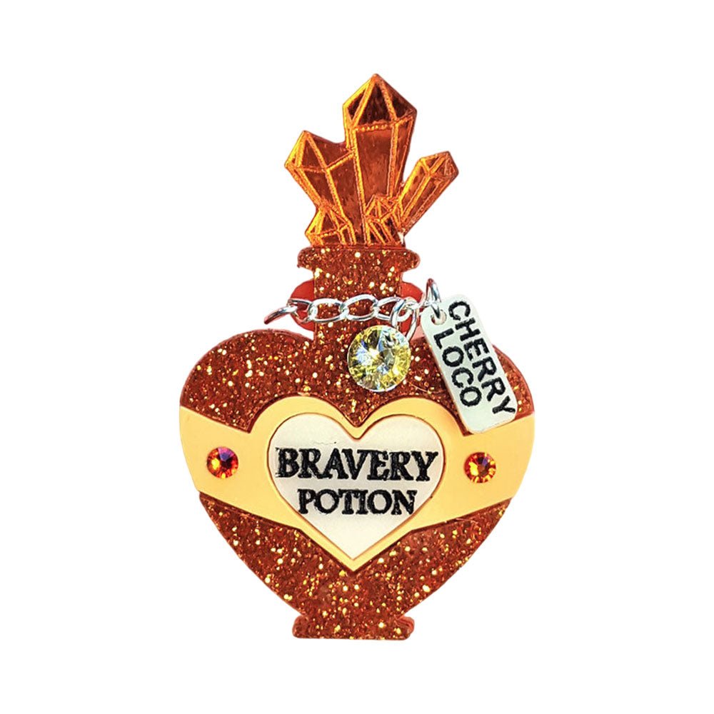Bravery Potion Brooch by Cherryloco Jewellery by Quirks! at Shirley Shoppe
