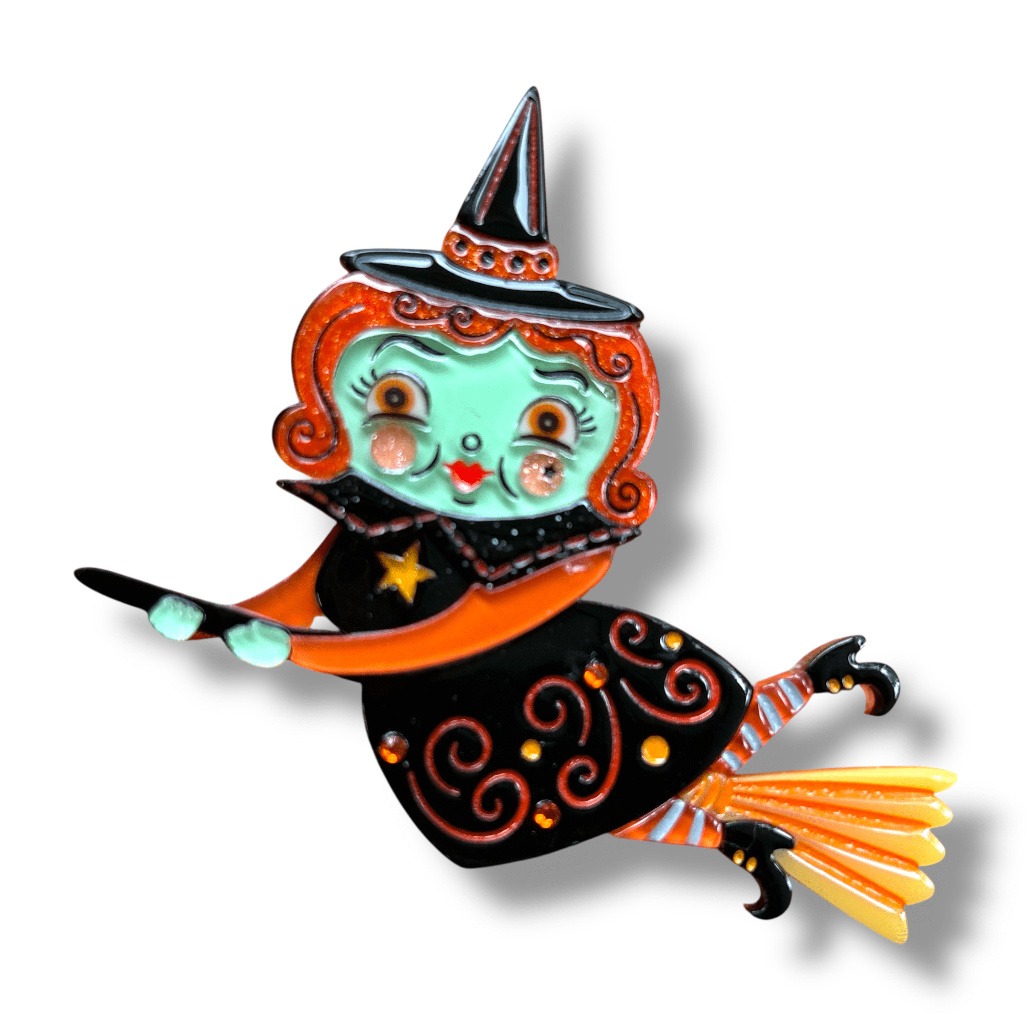 Broomhilda Brooch by Johanna Parker x Lipstick & Chrome by Quirks! at Shirley Shoppe
