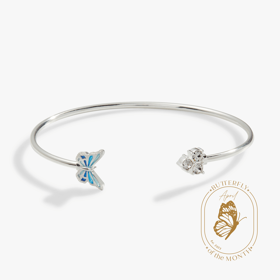 Butterfly + Crystal Flex Cuff Bracelet by ALEX AND ANI at Shirley Shoppe