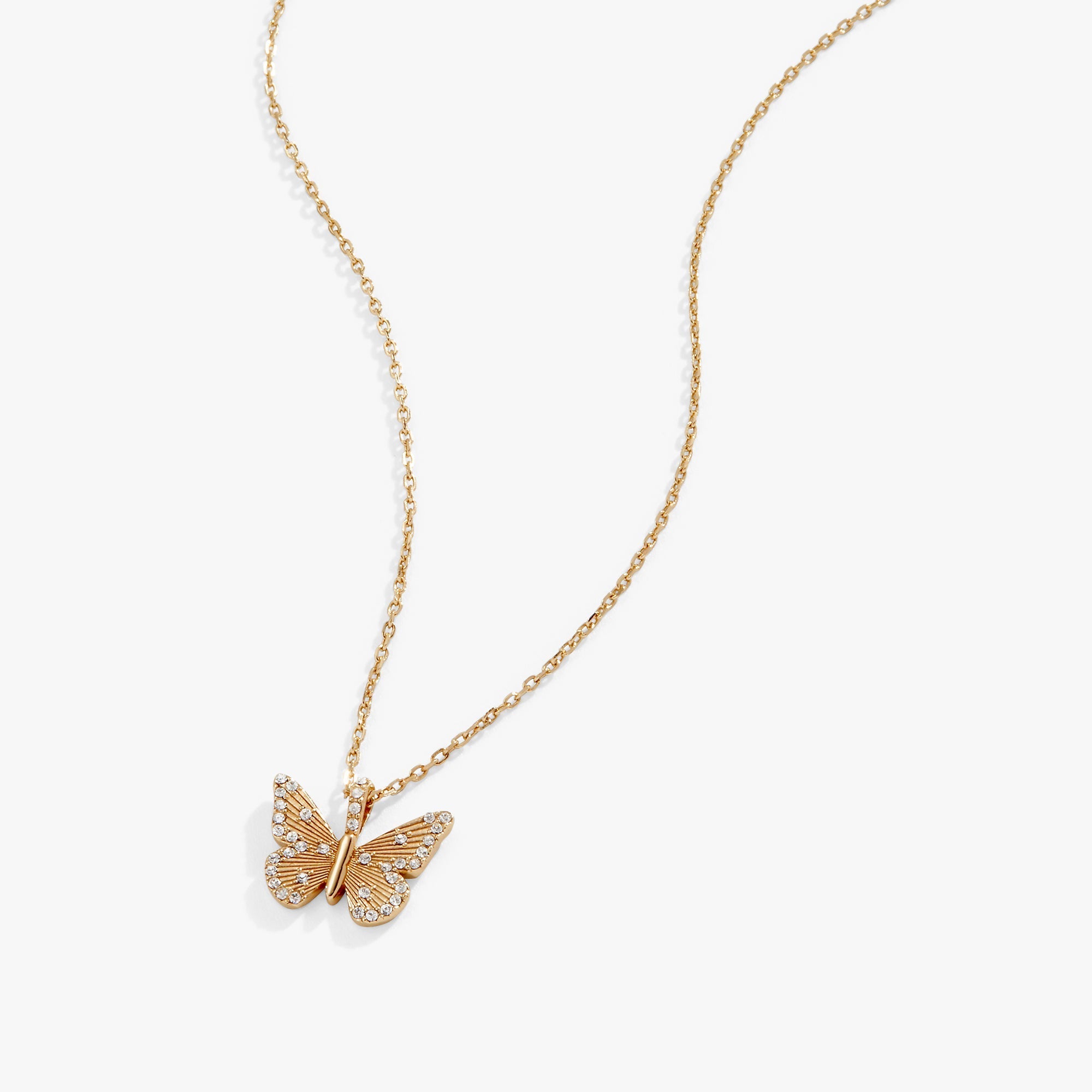 Butterfly + Crystal Necklace, Adjustable by ALEX AND ANI at Shirley Shoppe