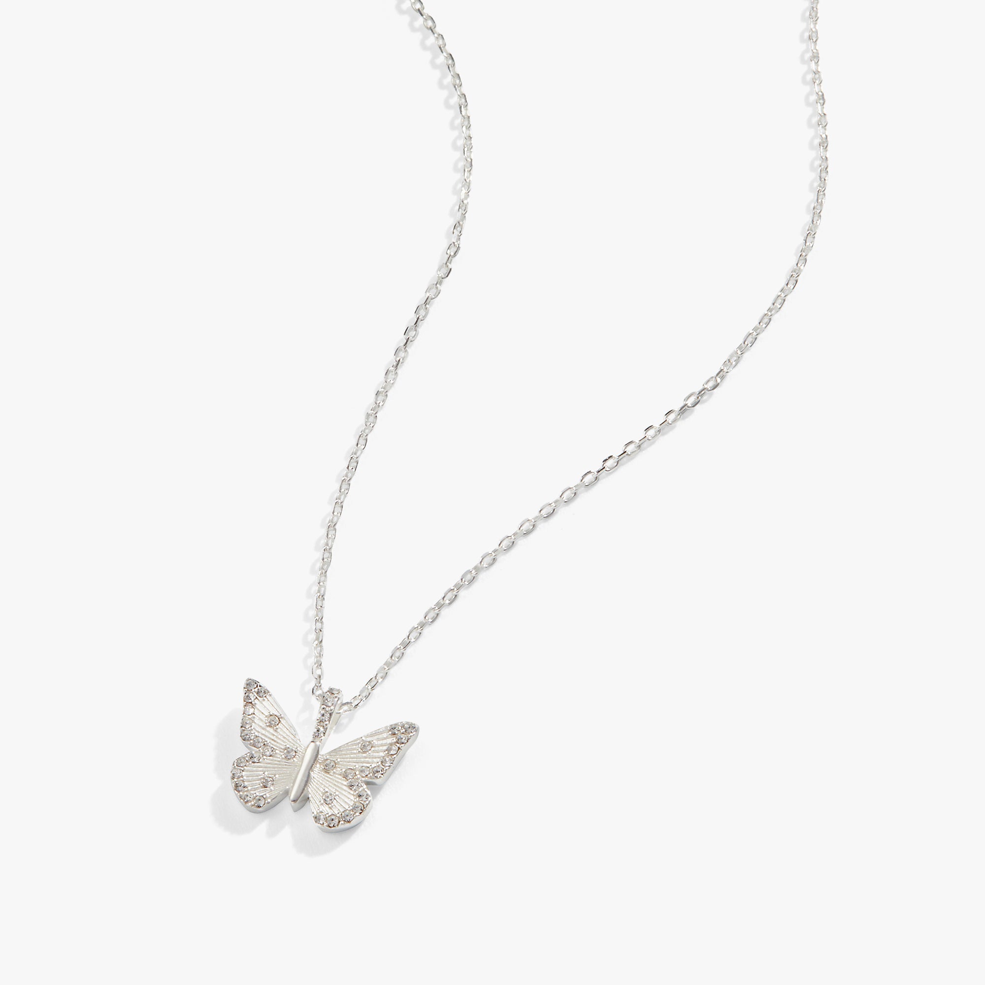 Butterfly + Crystal Necklace, Adjustable by ALEX AND ANI at Shirley Shoppe