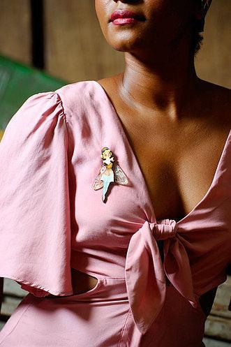 Butterfly Woman Halloween Brooch by Laliblue by Quirks! at Shirley Shoppe