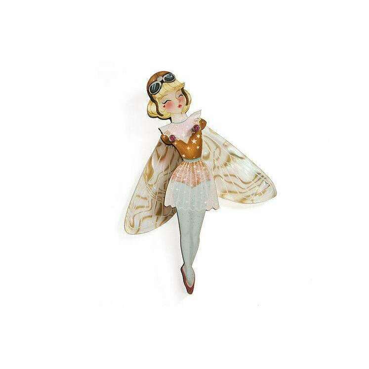 Butterfly Woman Halloween Brooch by Laliblue