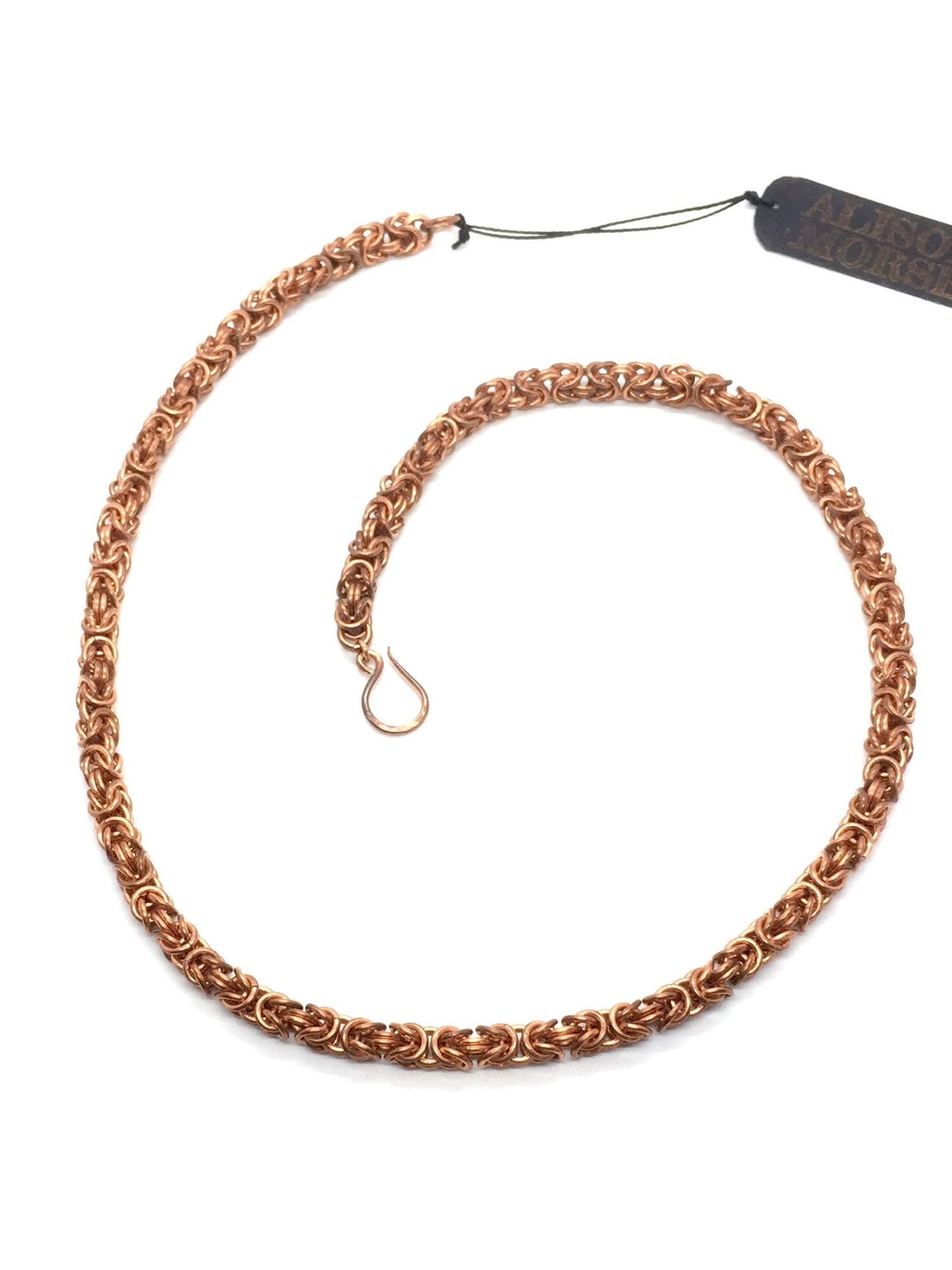Byzantine Chainmaille Necklace in Copper by Alison Morse at Shirley Shoppe