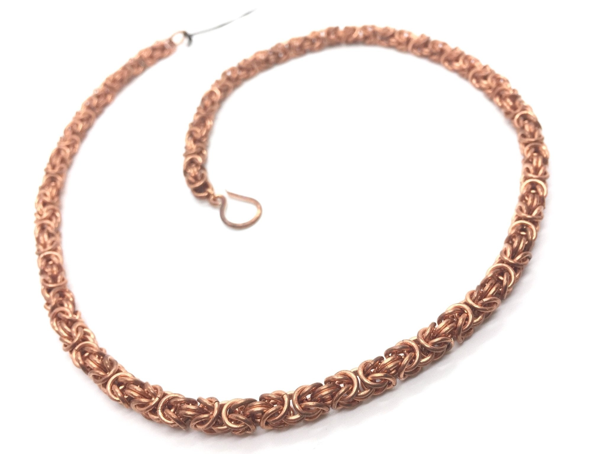 Byzantine Chainmaille Necklace in Copper by Alison Morse at Shirley Shoppe