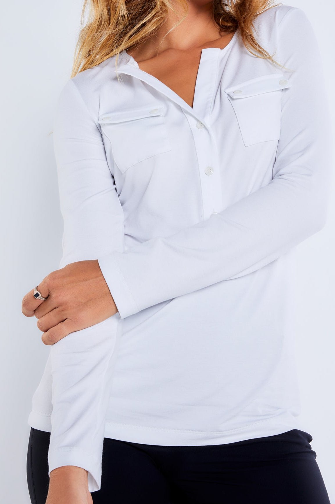 Calista Roll up Henley Top by Anatomie at Shirley Shoppe