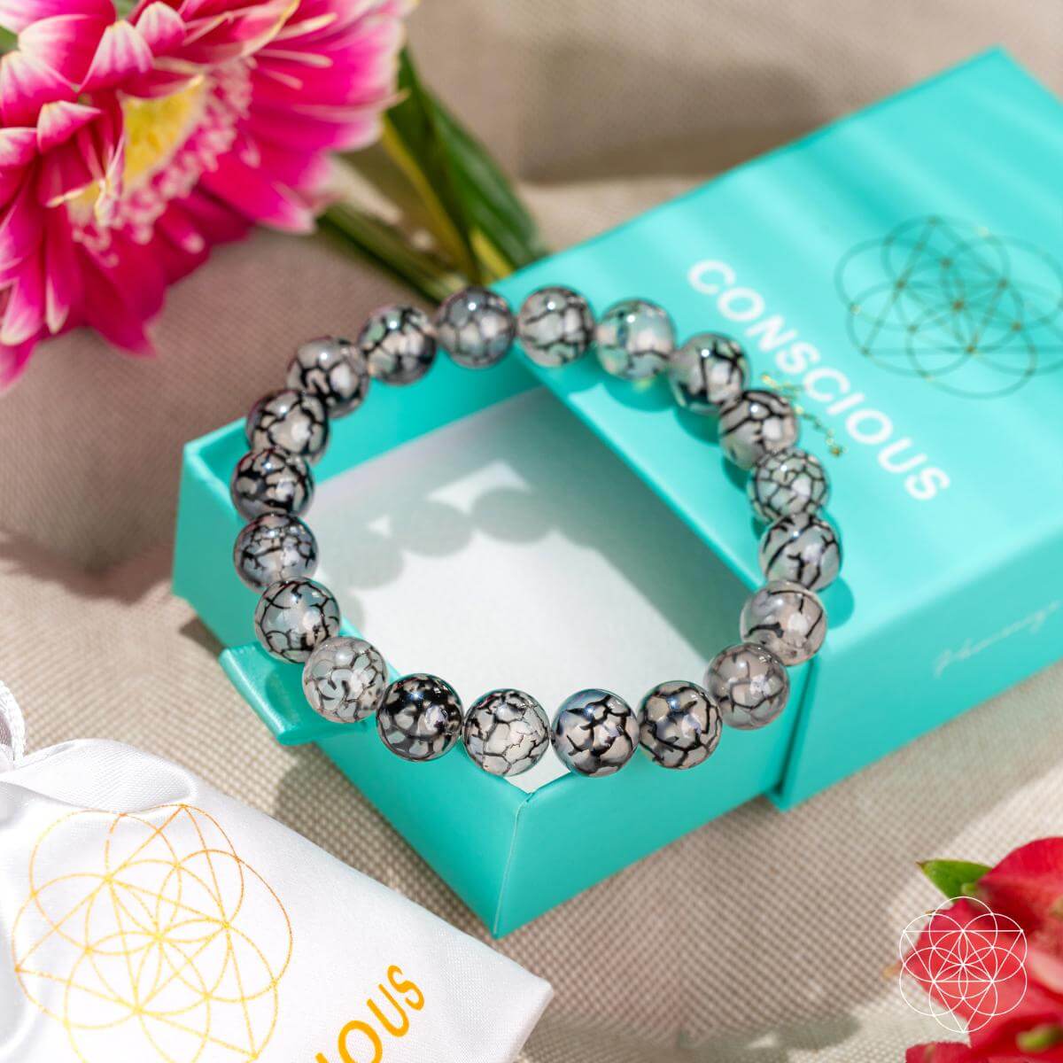 Calm in the Chaos - River Agate Bracelet by Conscious Items at Shirley Shoppe