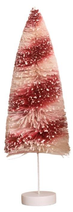 Candy Cane Bottle Brush Trees - 12" and 10" Set of 2 by Quirks! at Shirley Shoppe