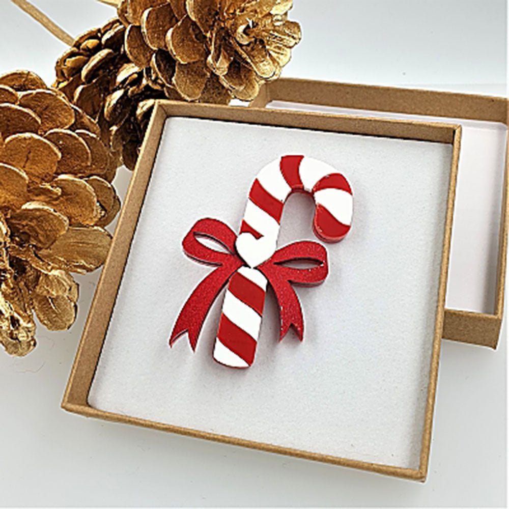 Candy Cane Brooch by Cherryloco by Quirks! at Shirley Shoppe