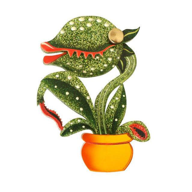 Carnivorous Plant Brooch by Laliblue by Quirks! at Shirley Shoppe