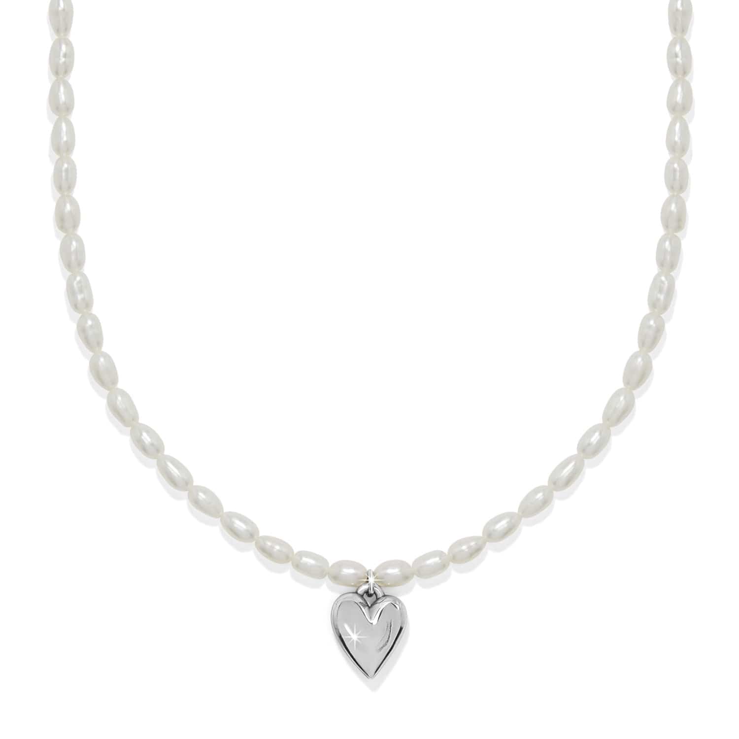 Cascade Embrace Pearl Heart Necklace