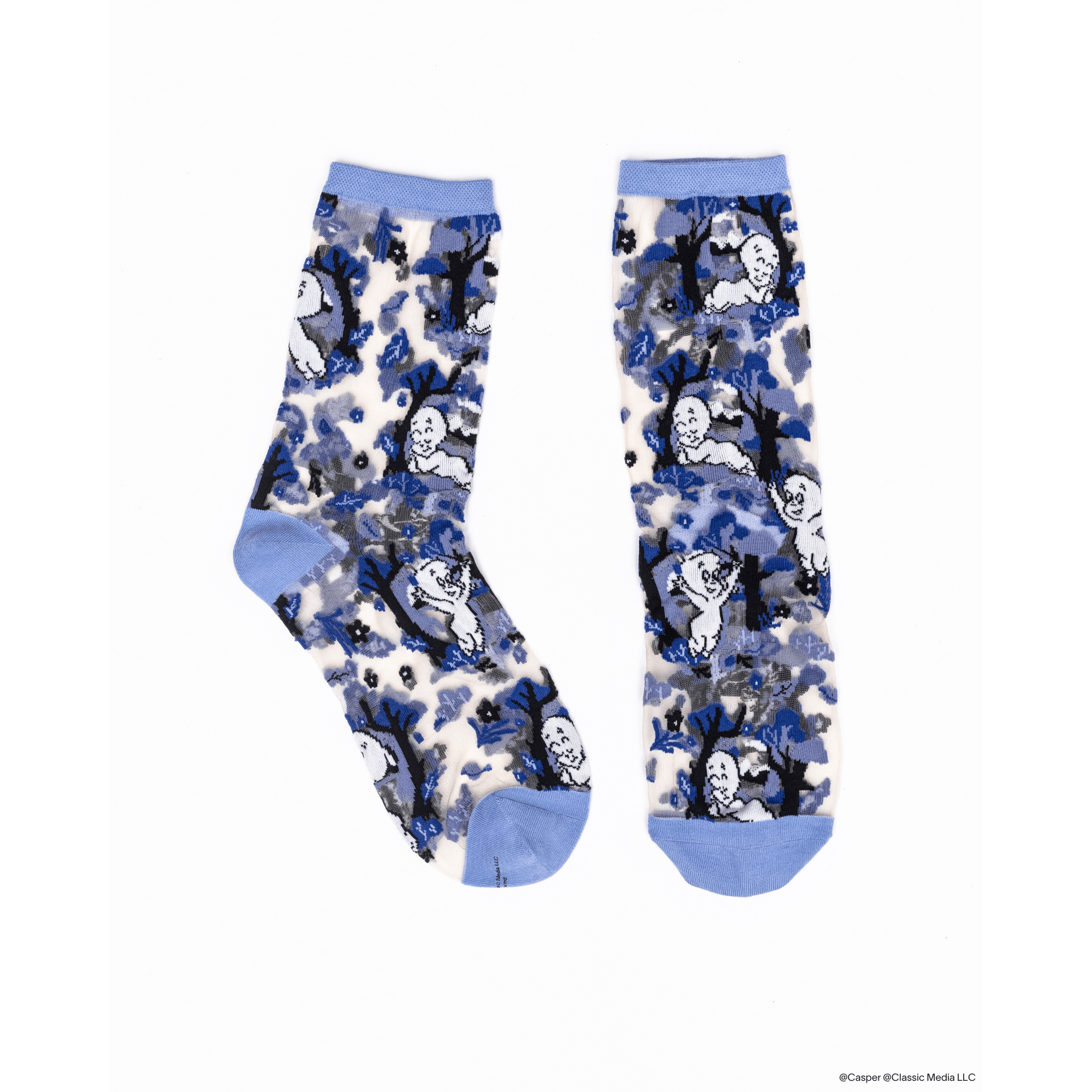 Casper and Trees Sheer Crew Sock
