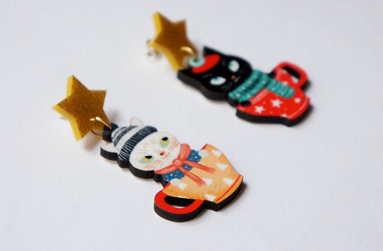 Cat Earrings by Laliblue by Quirks! at Shirley Shoppe