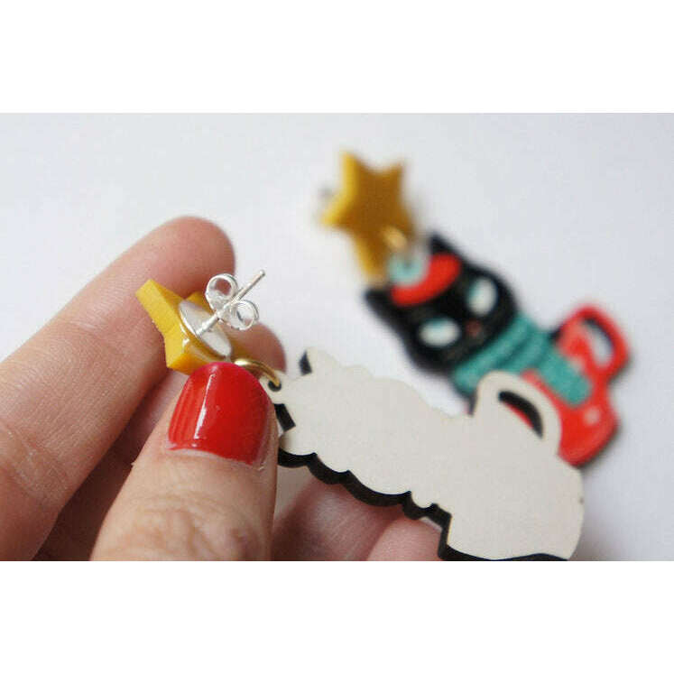 Cat Earrings by Laliblue