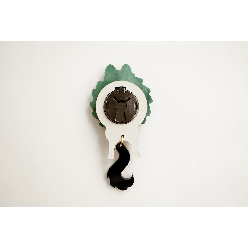 Cat in A Christmas Wreath Button Cover by Laliblue by Quirks! at Shirley Shoppe