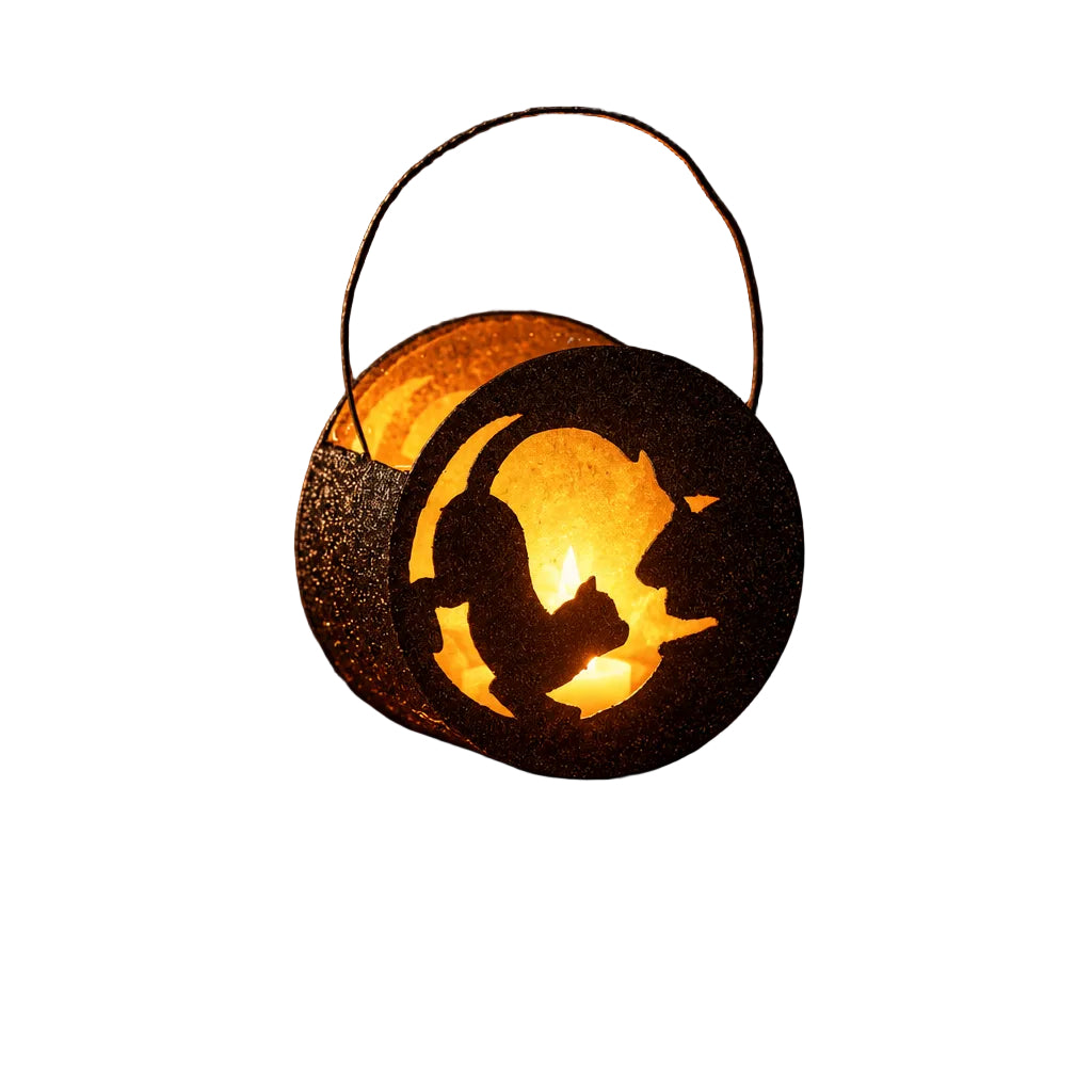 Cat in Moon Lantern | Halloween Decor | Bethany Lowe