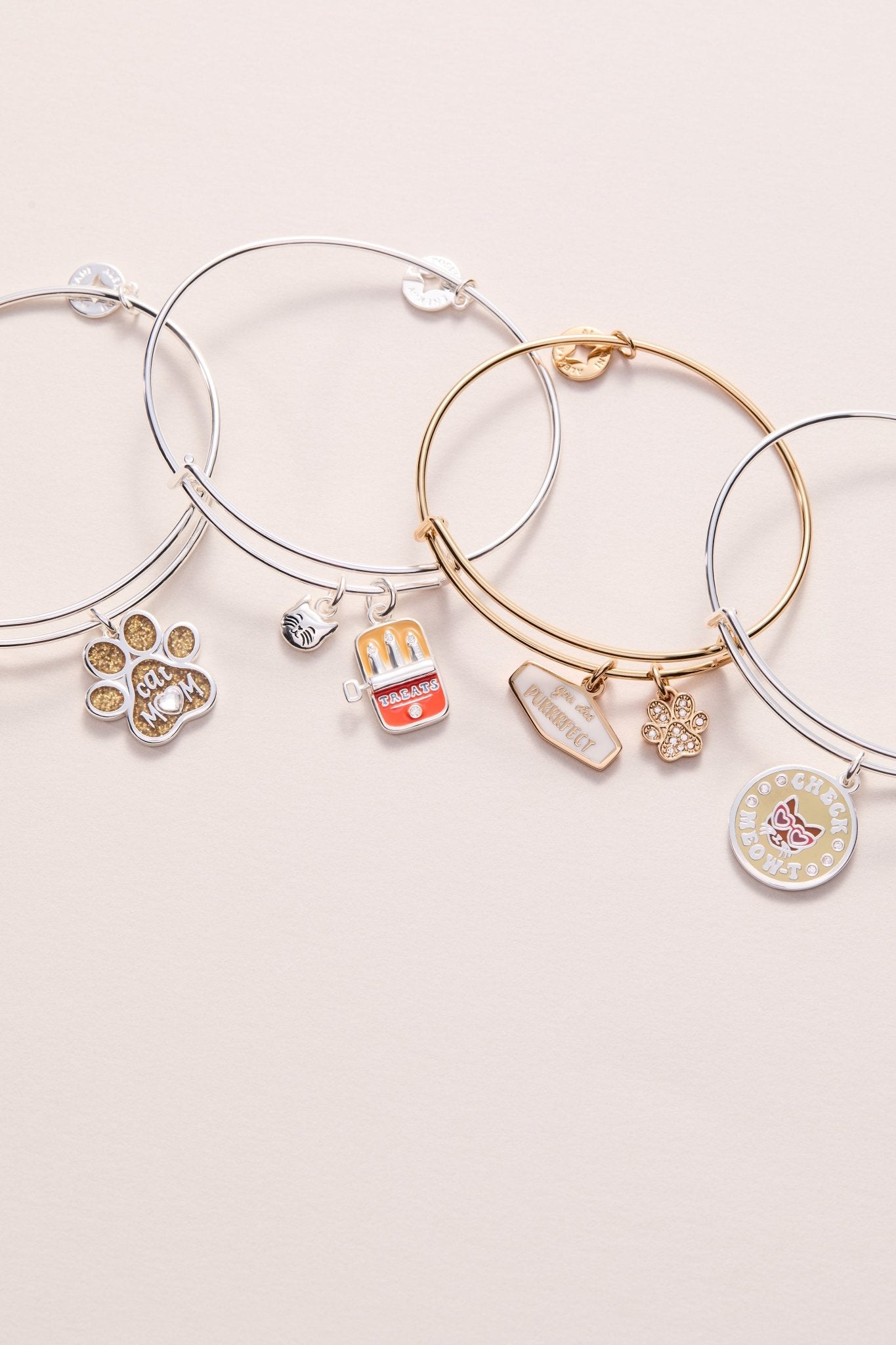 Cat & Sardine Tin Duo Charm Bangle by ALEX AND ANI at Shirley Shoppe
