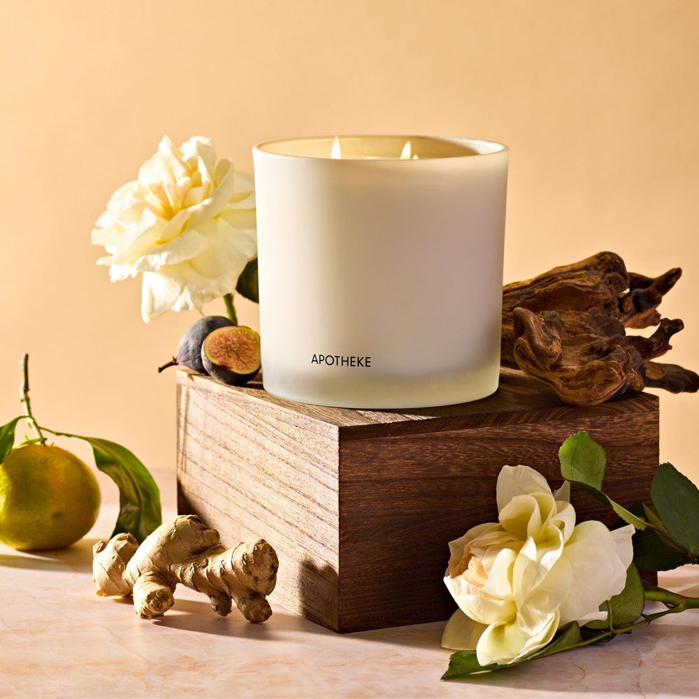 Cedarwood Ginger 3-Wick Candle by APOTHEKE at Shirley Shoppe