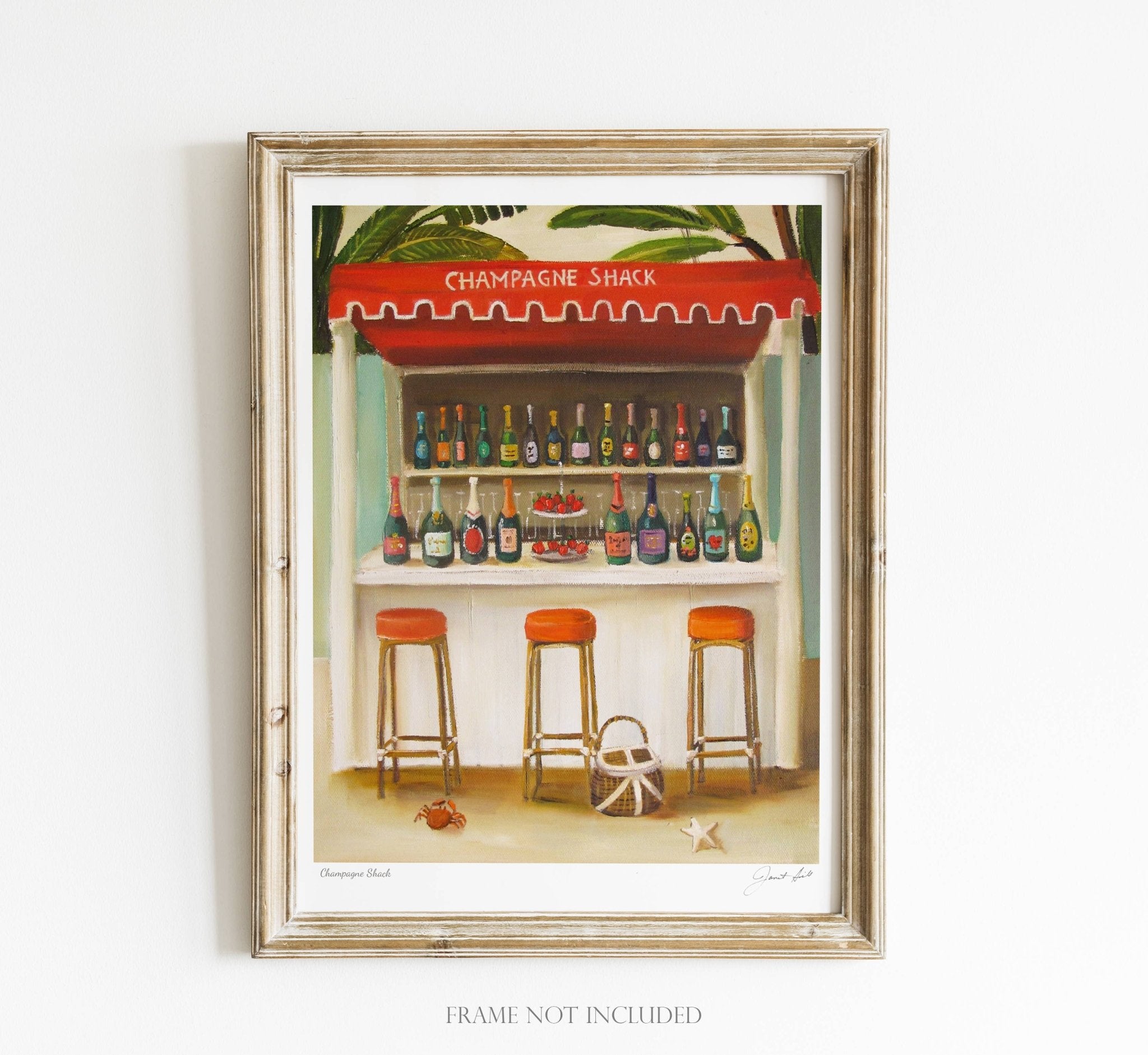 Champagne Shack Art Print - 8.5 X 11" by Janet Hill by Quirks! at Shirley Shoppe