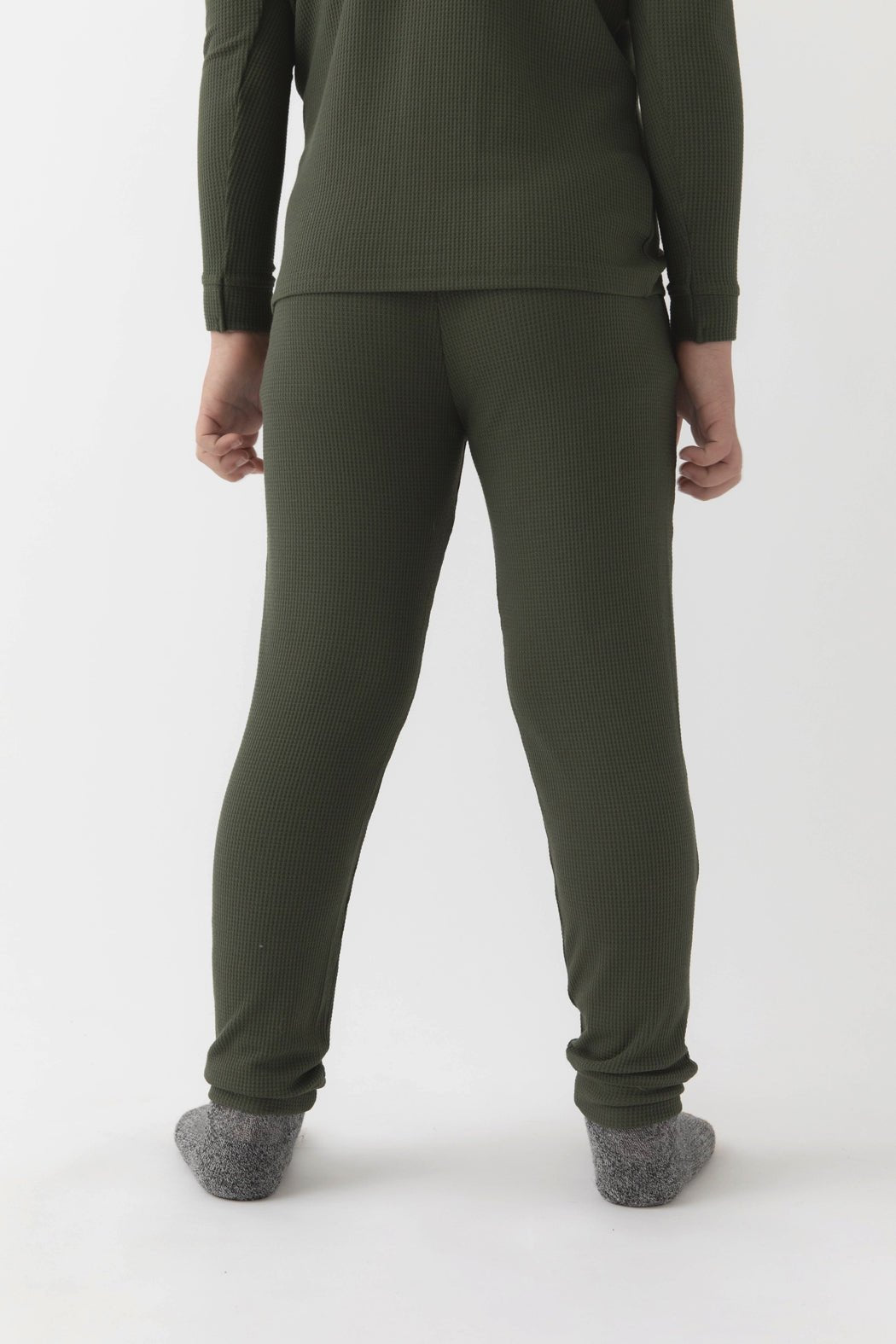 Children's Bamboo Waffle Knit Base Layer Pant - Last Chance by Cozy Earth at Shirley Shoppe