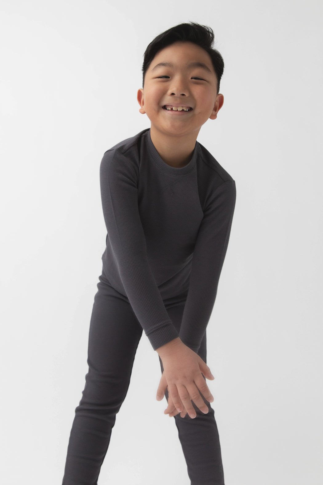 Children's Bamboo Waffle Knit Base Layer Set - Last Chance by Cozy Earth at Shirley Shoppe