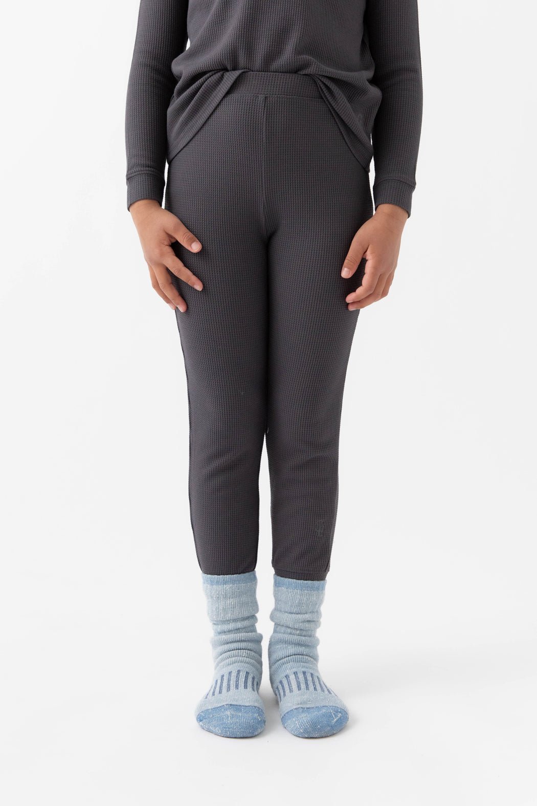 Children's Bamboo Waffle Knit Base Layer Set - Last Chance by Cozy Earth at Shirley Shoppe