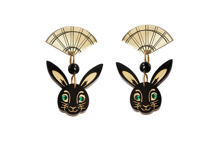 Chinese Year of the Rabbit Earrings by Laliblue by Quirks! at Shirley Shoppe