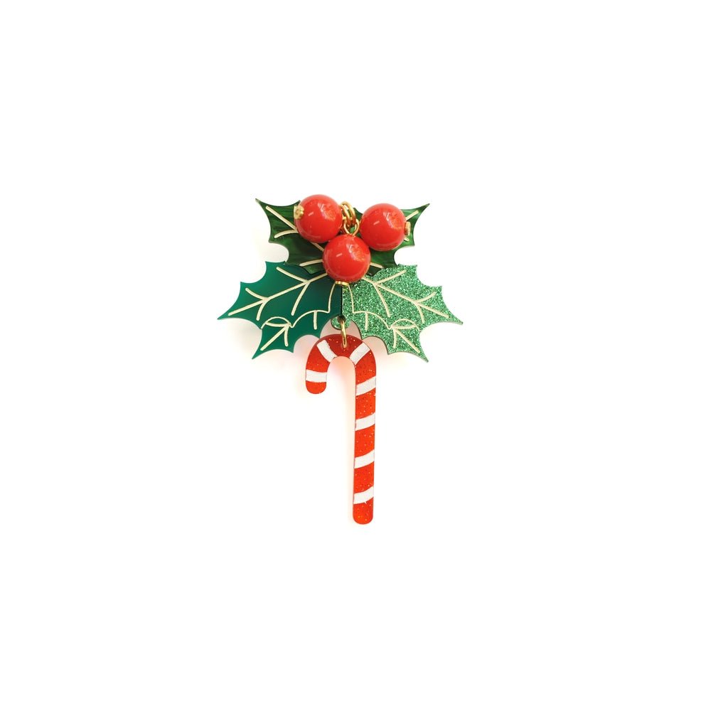 Christmas Candy Cane Button Cover by Laliblue by Quirks! at Shirley Shoppe