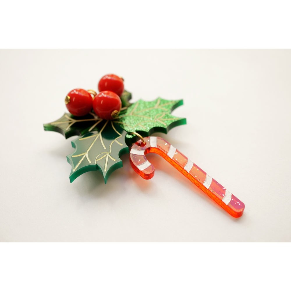 Christmas Candy Cane Button Cover by Laliblue by Quirks! at Shirley Shoppe