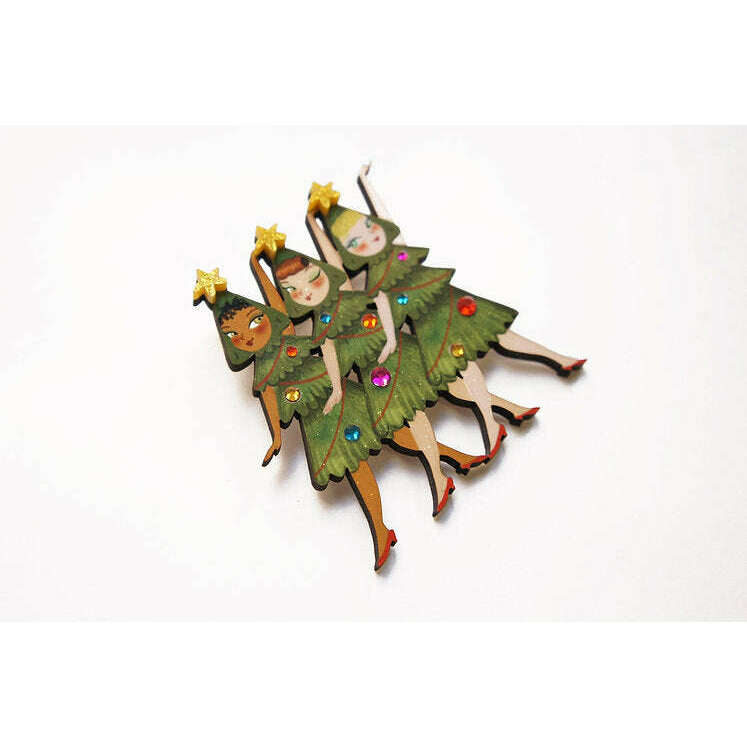 Christmas Dance Brooch by Laliblue