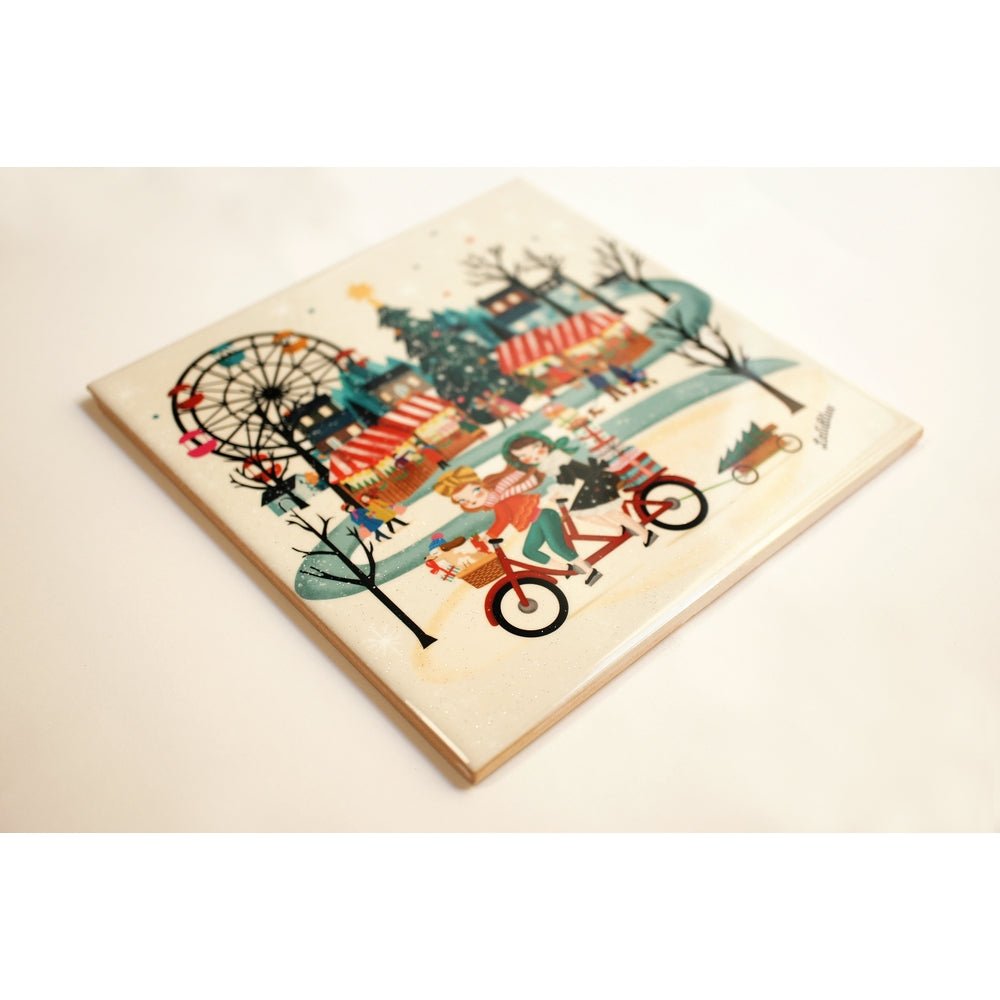 Christmas Market Tile by Laliblue by Quirks! at Shirley Shoppe
