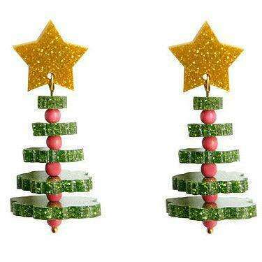 Christmas Tree Earrings by Laliblue
