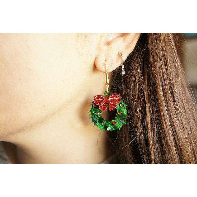 Christmas Wreaths Earrings by Laliblue