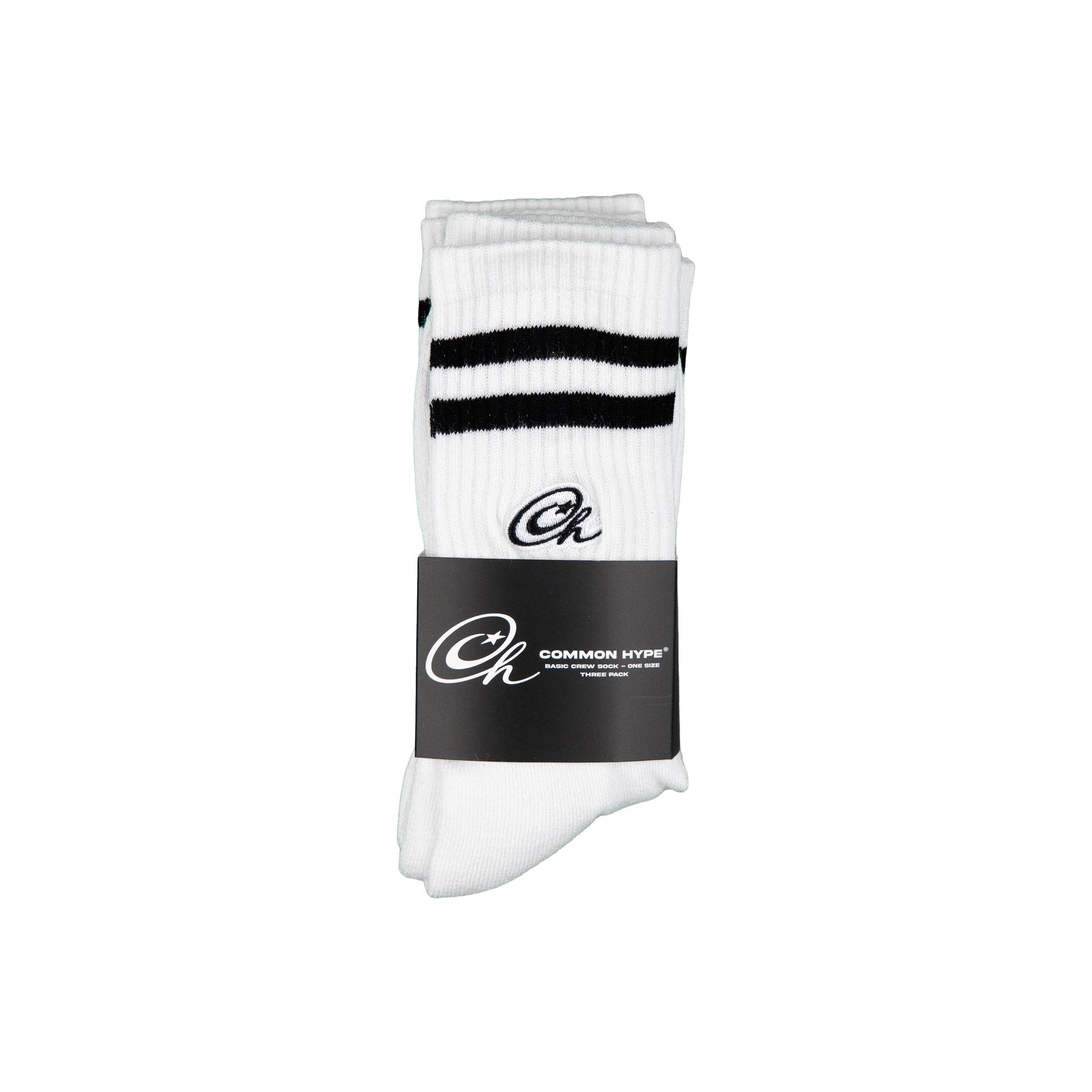 Common Hype Stripe Logo Sock White (3-Pack)