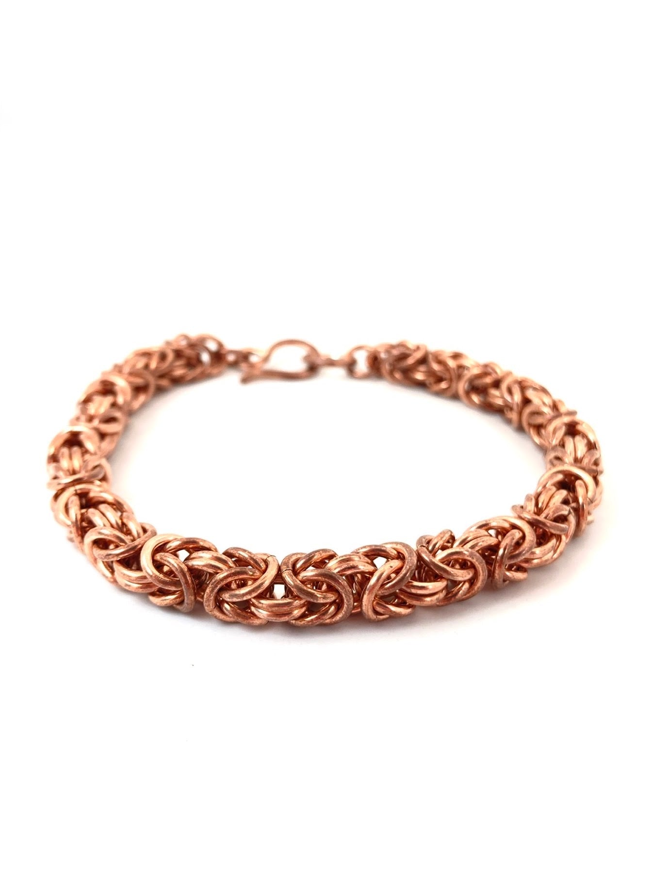 Chunky Byzantine Chainmaille Bracelet in Copper by Alison Morse at Shirley Shoppe