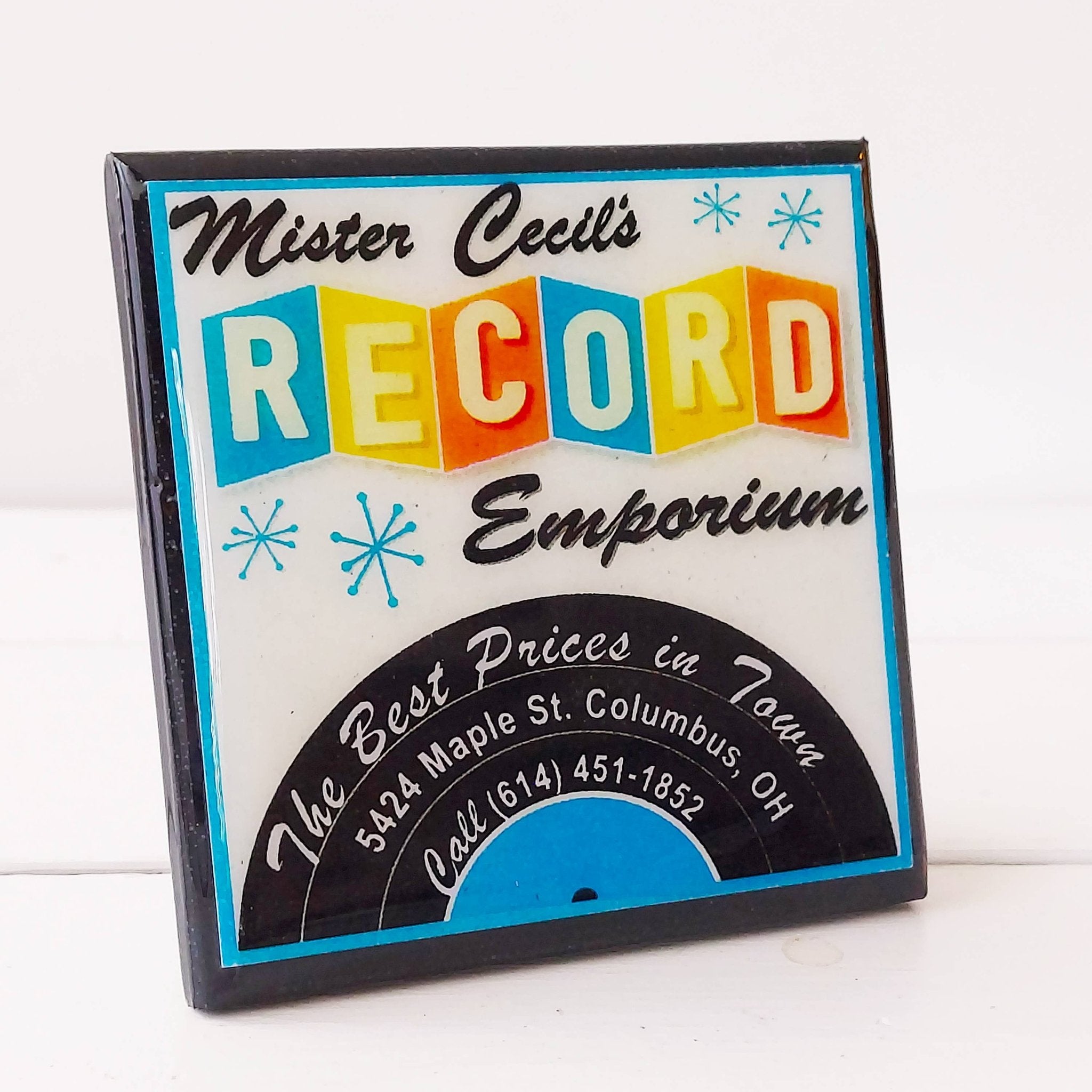 Classic Record Shop Drink Coaster Set by Quirks! at Shirley Shoppe