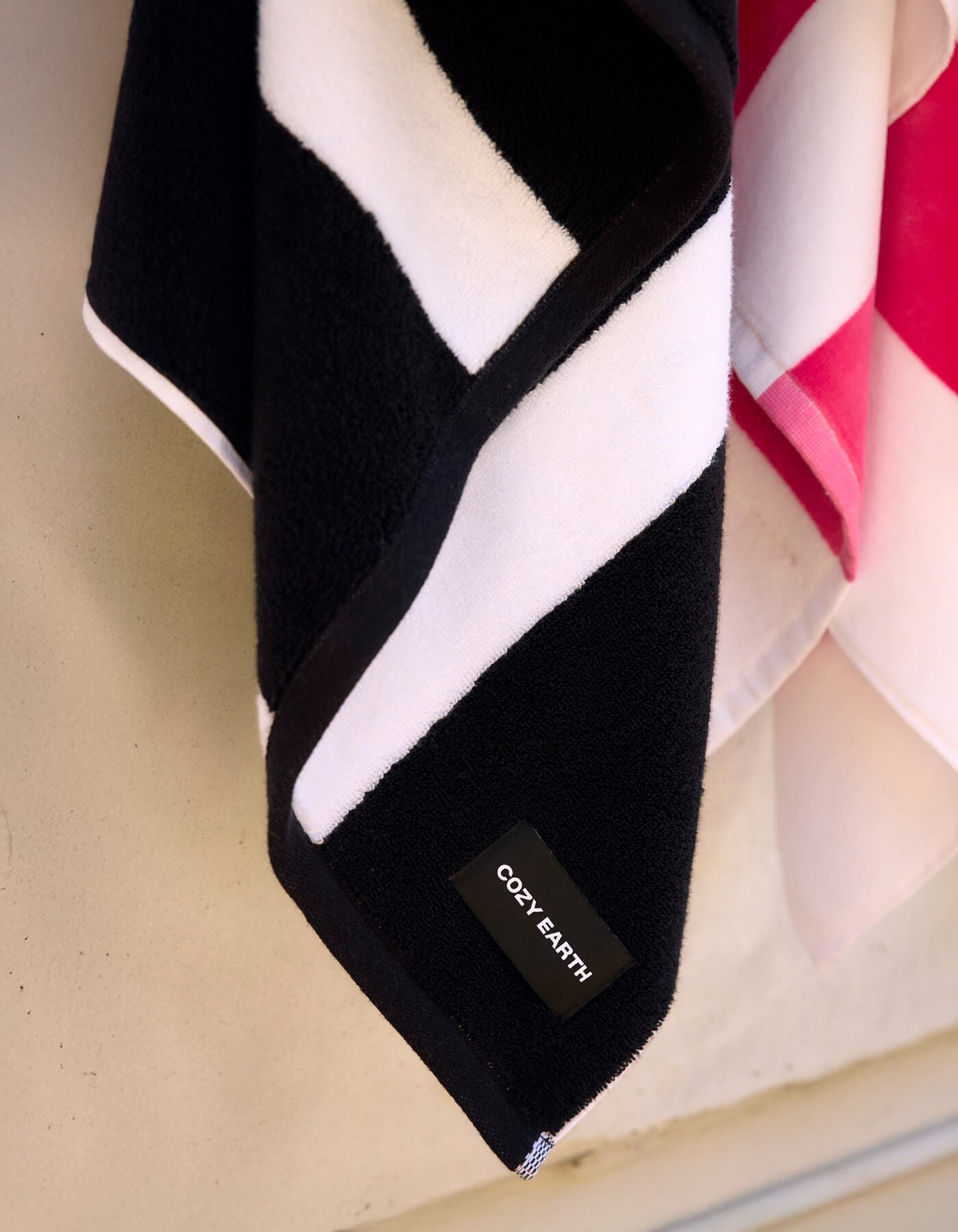 Classic Stripe Resort Towel by Cozy Earth at Shirley Shoppe