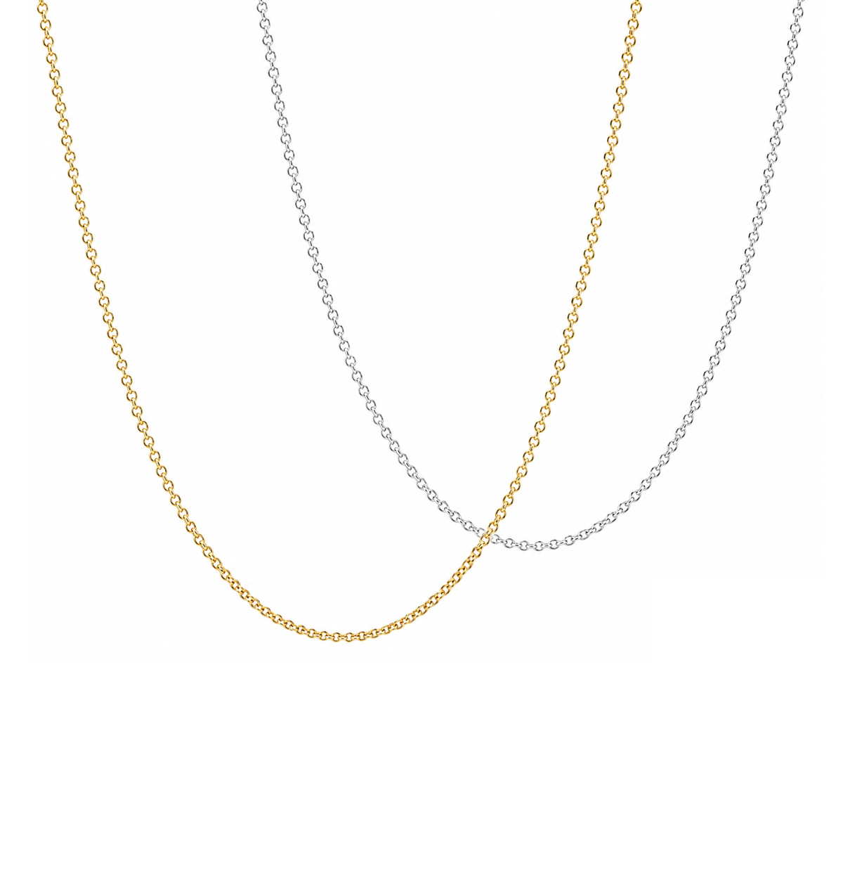Classic Flat Oval Link Chain Sterling Silver or Gold Plated