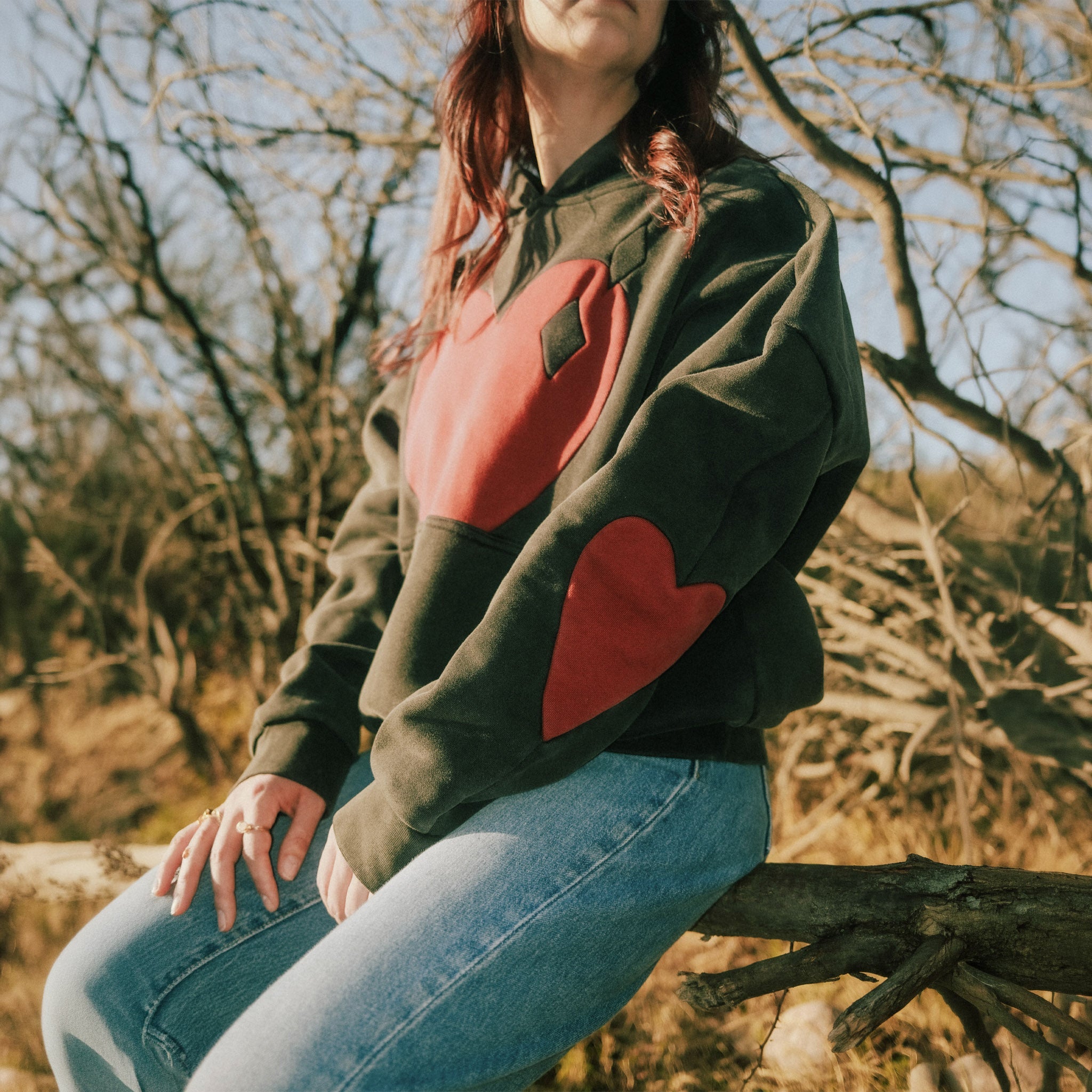 Commons Heart Hoodie Vintage Black