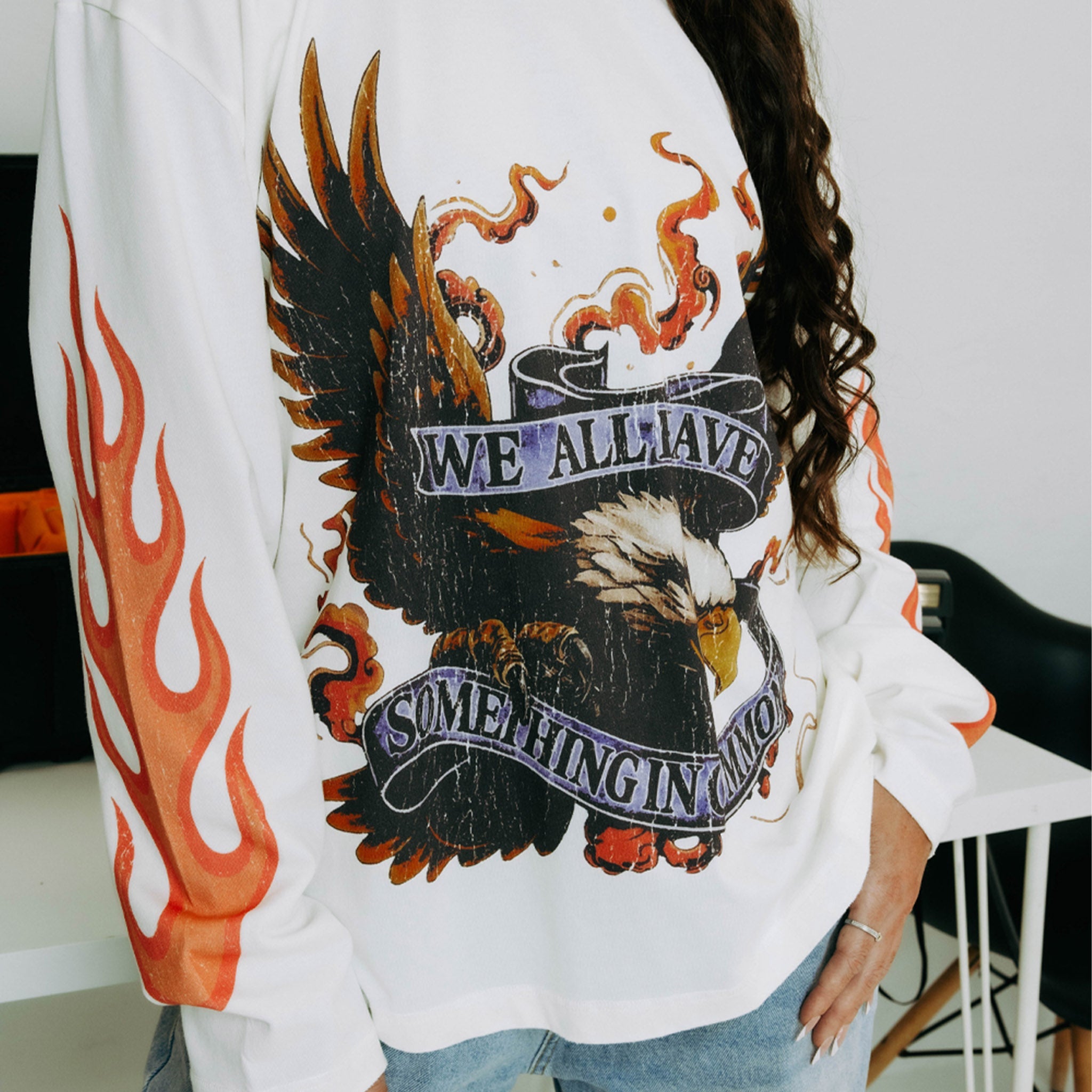 Commons Freedom Long Sleeve Tee White