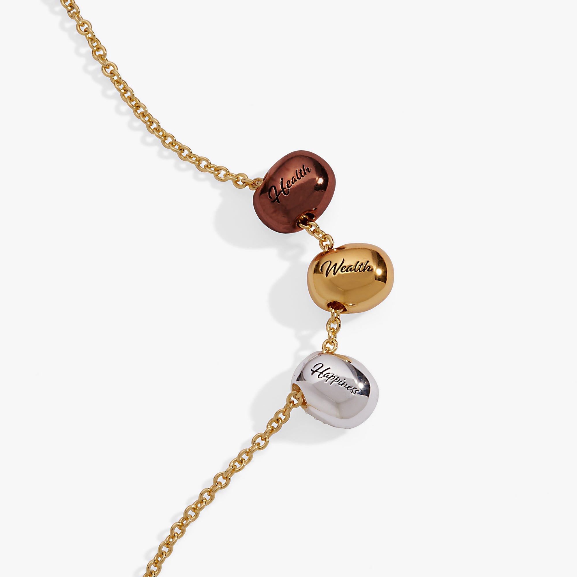 Coffee Bean 'Happiness, Wealth, Health' Engraved Pendant Necklace by ALEX AND ANI at Shirley Shoppe