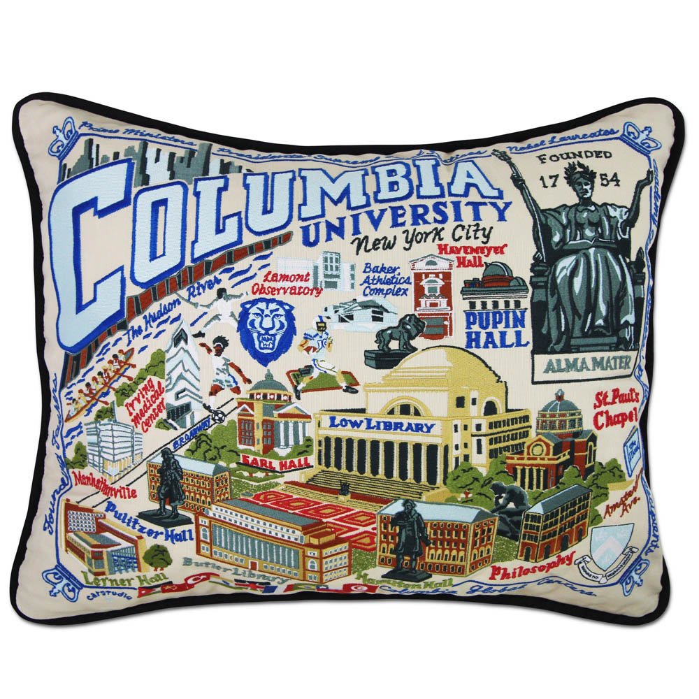 Columbia University Collegiate Embroidered Pillow by CatStudio by Quirks! at Shirley Shoppe